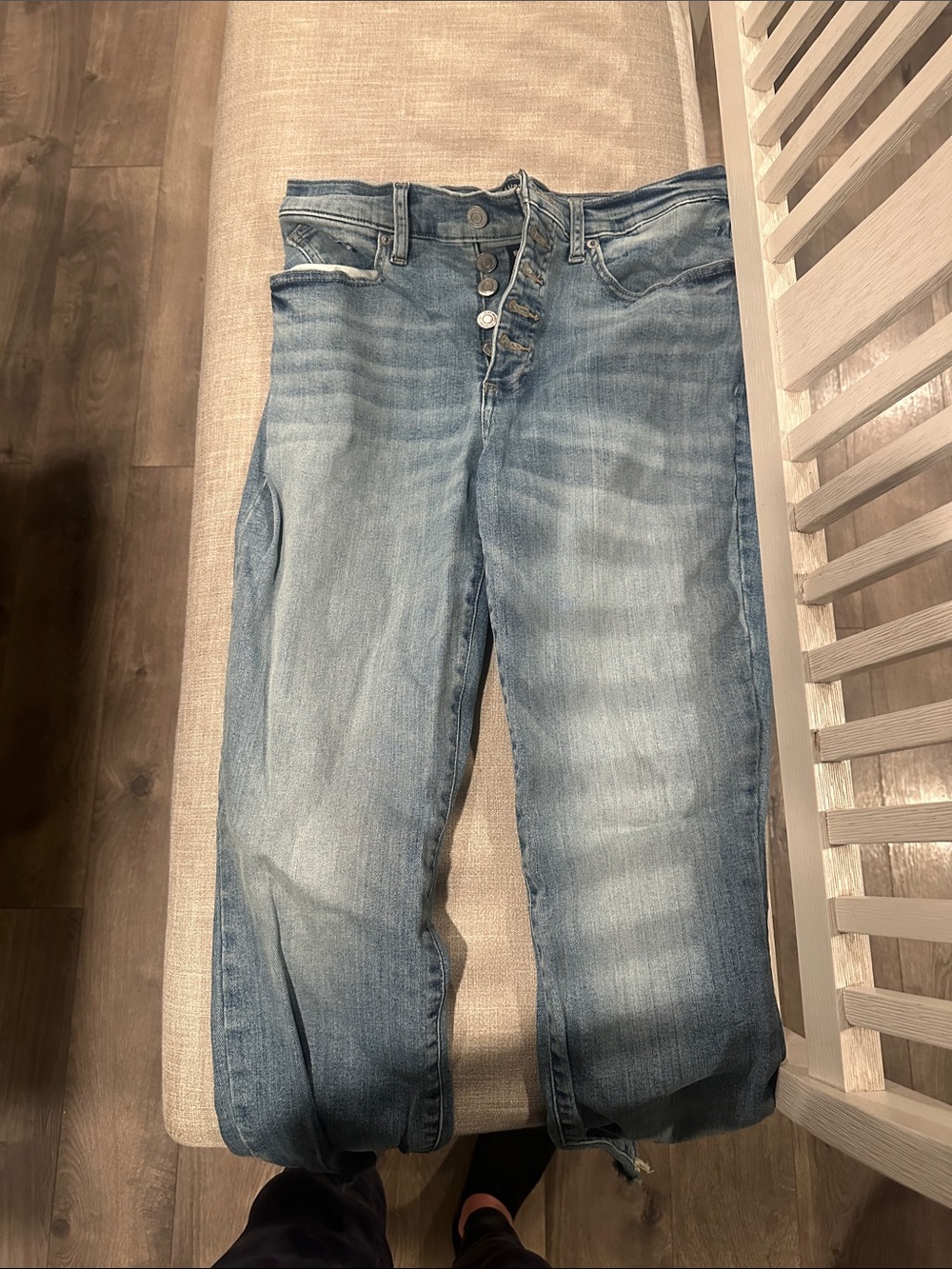 Lucky Brand Women's Relaxed Light Blue Button-Fly Jeans